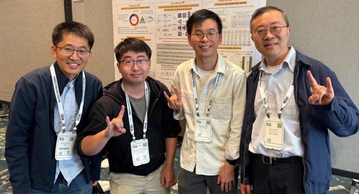 Photo of students and professor David Z. Pan